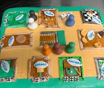 Gâteau original à l'amande, création sur mesure